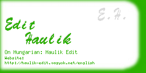 edit haulik business card